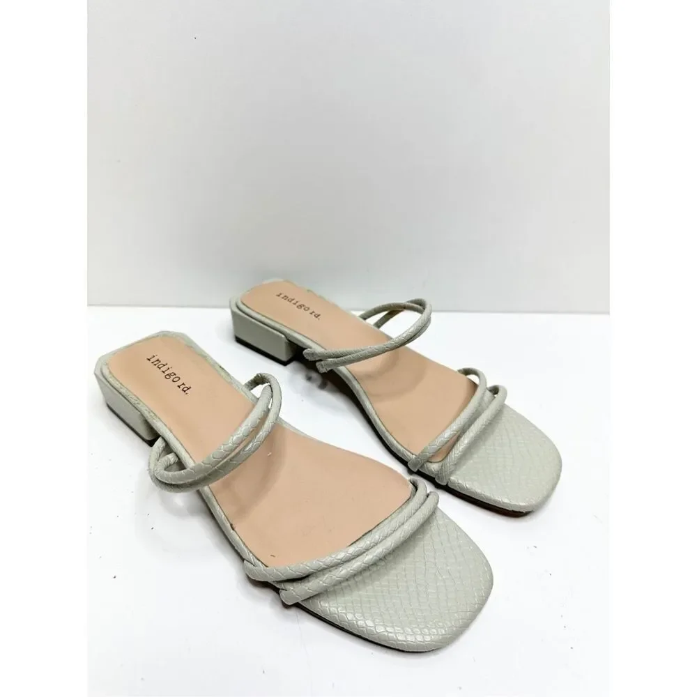 Indigo Rd.‎ Sandals Womens Size 9.5 Taylia Green Block Heel Strappy Open Toe